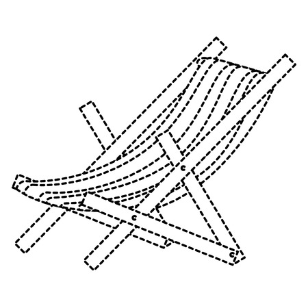 beach chair isolated icon vector illustration designのイラスト素材