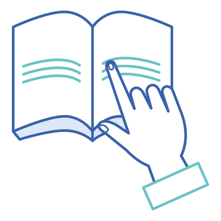 hands reader with text book school icon vector illustration designのイラスト素材