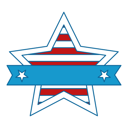 star with united states of america flagのイラスト素材