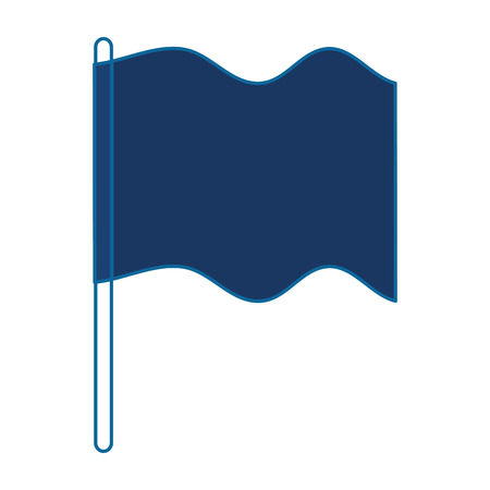 blue flag silhouette isolated icon vector illustration designのイラスト素材
