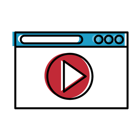 play button isolated icon vector illustration designのイラスト素材