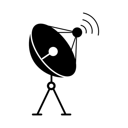 radar dish antenna for broadcast communication vector illustrationのイラスト素材