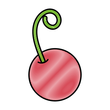 cherry fruit isolated icon vector illustration designのイラスト素材