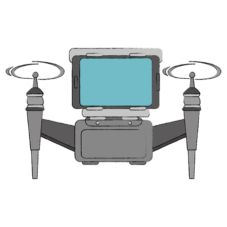drone remote control digital vector illustration designのイラスト素材