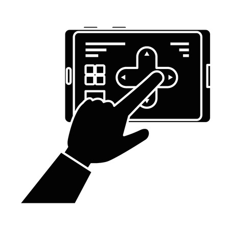 hand user with drone remote control icon vector illustration designのイラスト素材