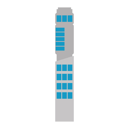 Futuristic building isolated icon illustration designのイラスト素材