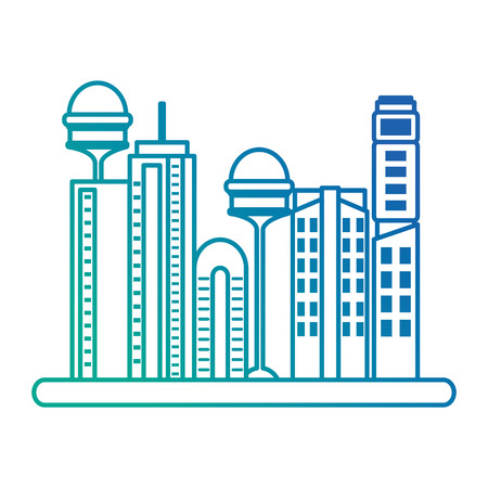 cityscape futuristic buildings icon vector illustration designのイラスト素材