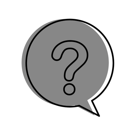 customer service speech bubble question communication vector illustrationのイラスト素材