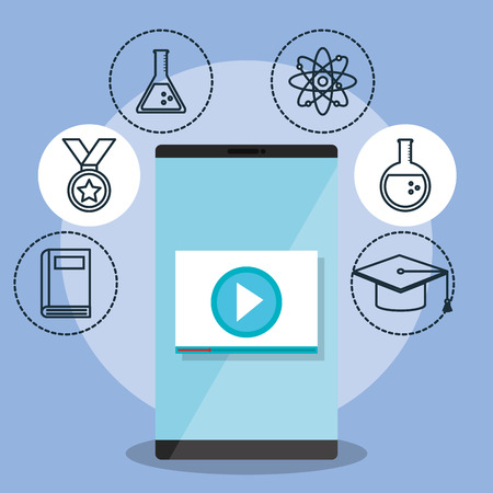 online education set icons vector illustration designのイラスト素材