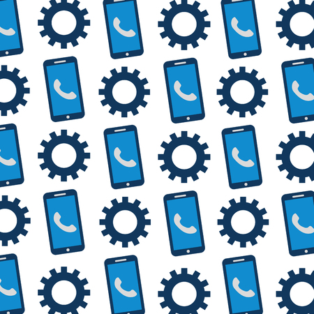 customer service online app and solution work vector illustrationのイラスト素材