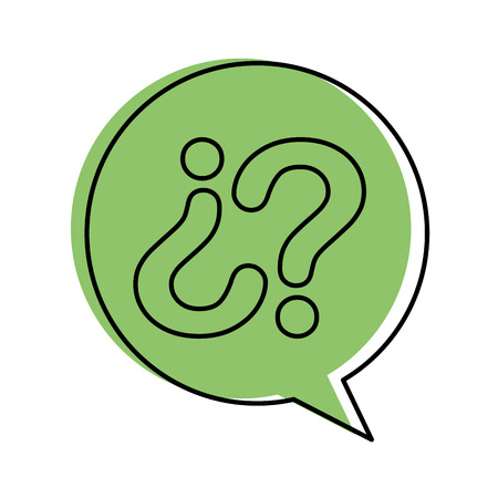 customer service speech bubble question communication vector illustrationのイラスト素材