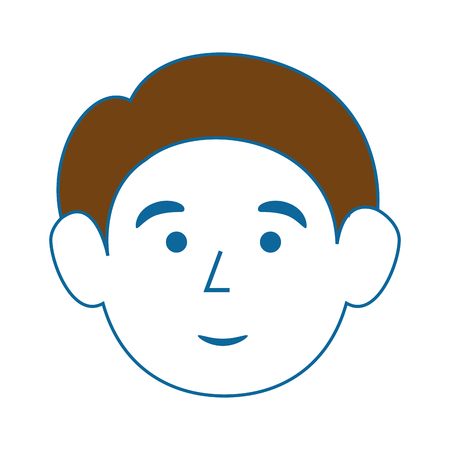 avatar man icon over white background colorful design vector illustrationのイラスト素材