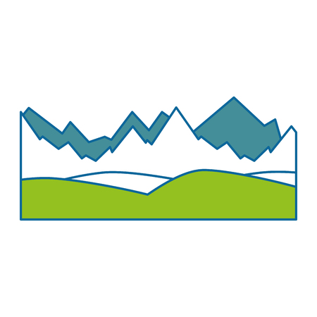 mountains icon over white background vector illustrationのイラスト素材