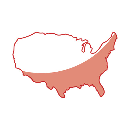 United states map silhouette icon vector illustration graphic designのイラスト素材