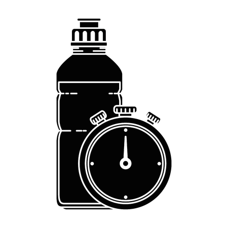 chronometer timer with bottle vector illustration designのイラスト素材