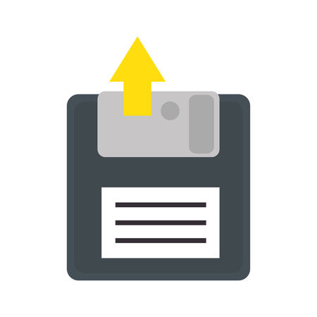 floppy disk with arrow upload vector illustration designのイラスト素材