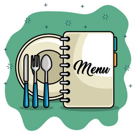 restaurant menu cartoon vector illustration graphic designのイラスト素材