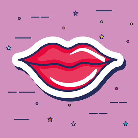 sexi woman lips icon vector illustration designのイラスト素材