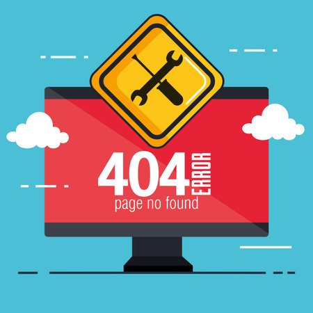 404 connection error icons vector illustration design