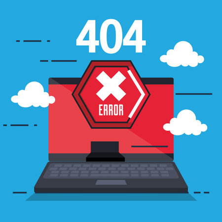 404 connection error icons vector illustration design