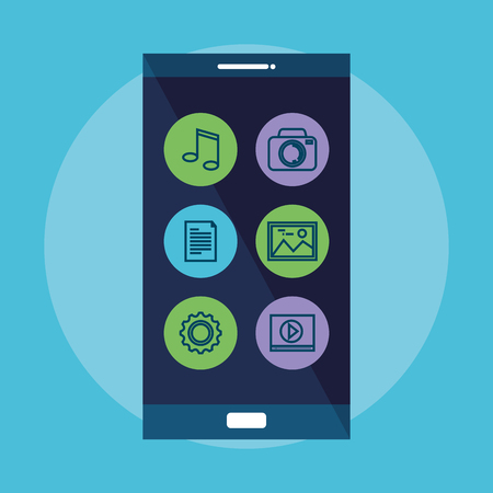 smartphone with template icon vector illustration designの写真素材