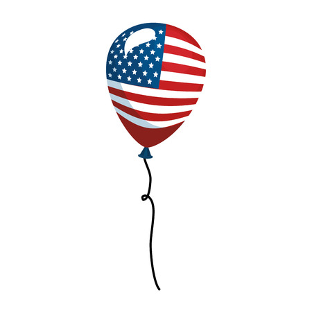 united states of america balloon celebration vector illustration design