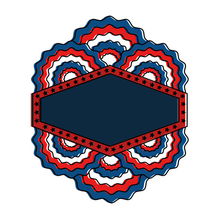 united states of america emblem frame vector illustration designのイラスト素材