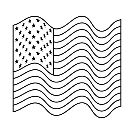 united states of america flag vector illustration designのイラスト素材