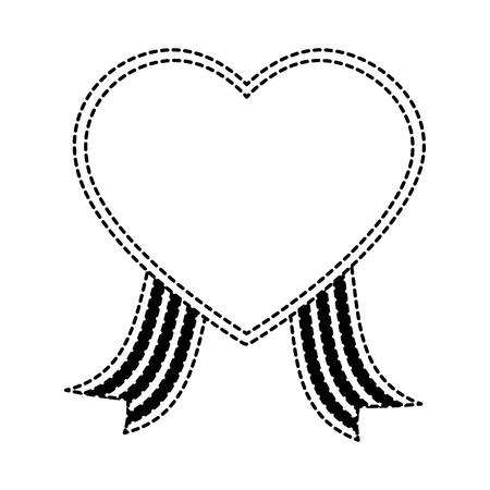 united states of america with heart emblem frame vector illustration designのイラスト素材