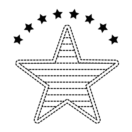 united states of america with star emblem frame vector illustration designのイラスト素材