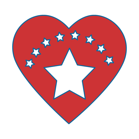 heart with star isolated icon vector illustration designのイラスト素材