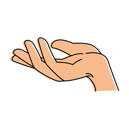 hand human receiving icon vector illustration designのイラスト素材