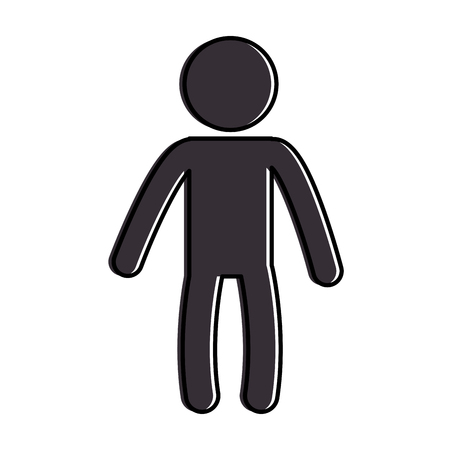 male human silhouette icon vector illustration designのイラスト素材