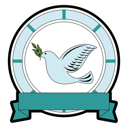 bird of peace emblem vector illustration designのイラスト素材
