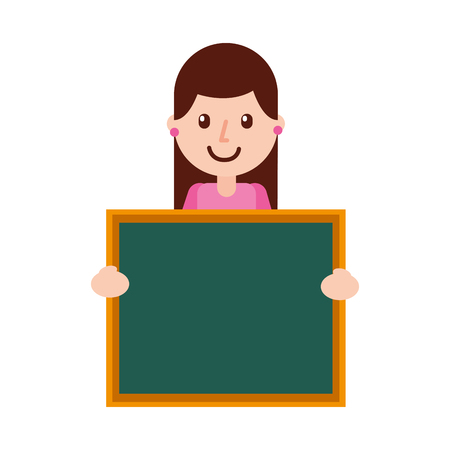 character teacher holding board class element vector illustrationのイラスト素材