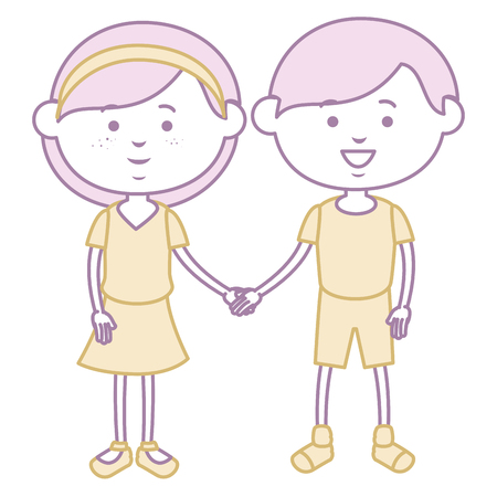 little children avatars characters vector illustration designのイラスト素材