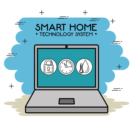 smart home control concept vector illustration graphic designのイラスト素材