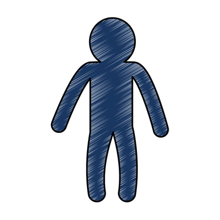 male human silhouette icon vector illustration designのイラスト素材