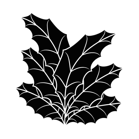 leafs christmas decoration icon vector illustration designのイラスト素材