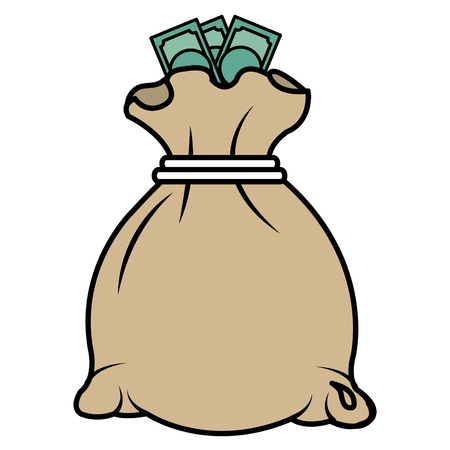money bag isolated icon vector illustration designのイラスト素材