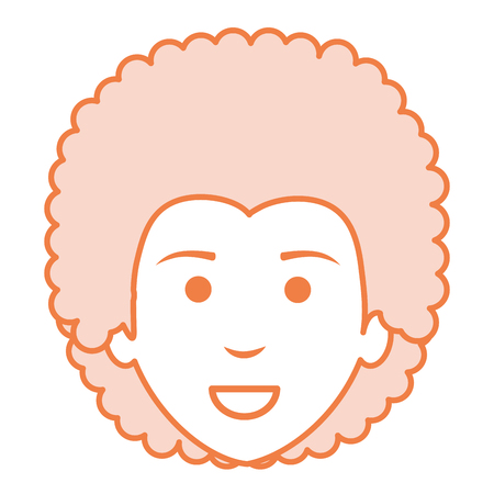 beautiful woman head avatar character vector illustration designのイラスト素材