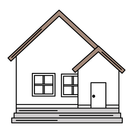 beautiful house building isolated icon vector illustration designのイラスト素材