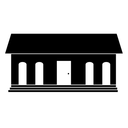 beautiful house building isolated icon vector illustration designのイラスト素材