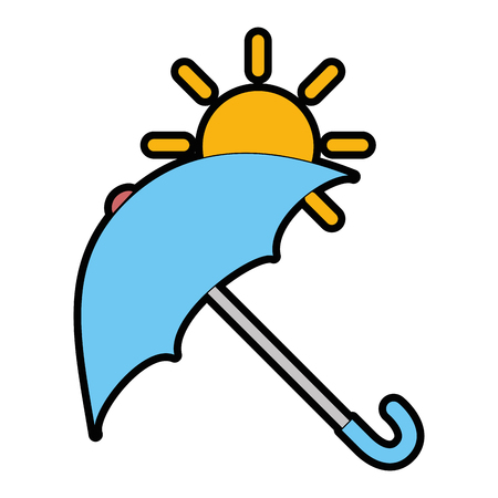 umbrella protective with sun vector illustration designのイラスト素材