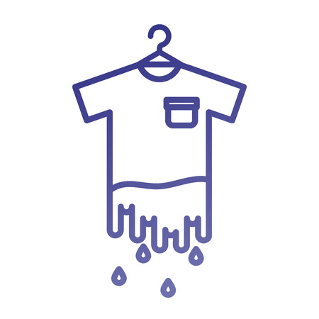 laundry garments hanging dripping icon vector illustrationのイラスト素材