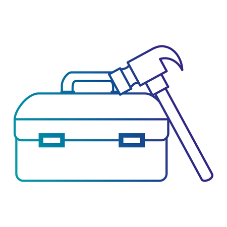 tool box with hammer vector illustration designのイラスト素材