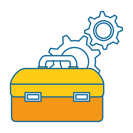 tool box with gears vector illustration designのイラスト素材