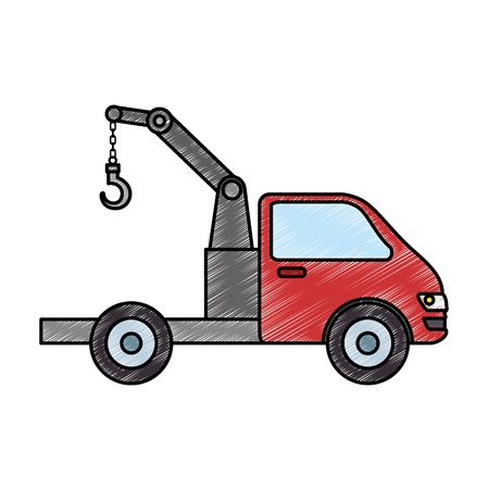 truck crane isolated icon vector illustration designのイラスト素材