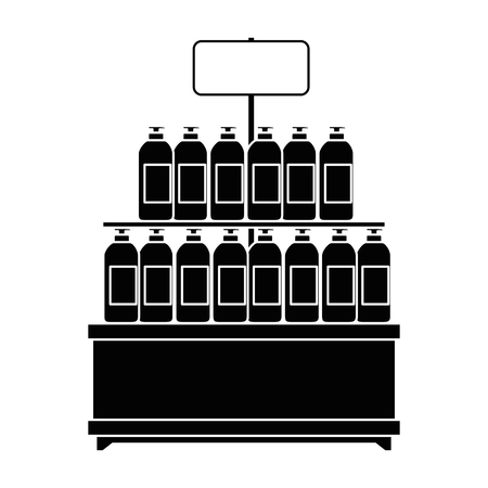 supermarket shelf with products vector illustration designのイラスト素材