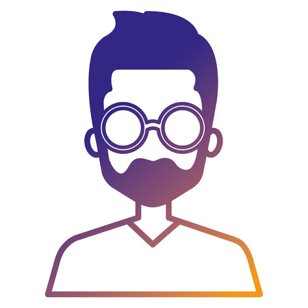 young man avatar character vector illustration designのイラスト素材